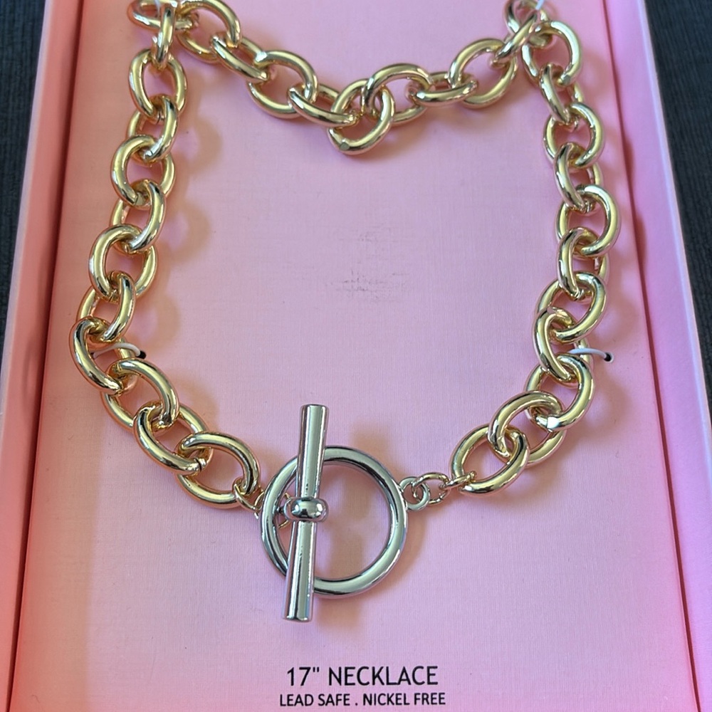 HOUSE OF HARLOW 2 TONE NECKLACE - Picture 2 of 5